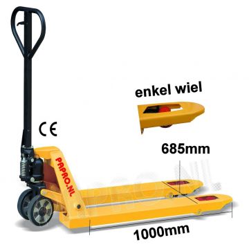 Palletwagen 1000mm L/685mm breed/wielen-poly/enkel poly