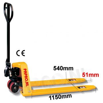 Palletwagen met lage lepels 51mm 1150mm L