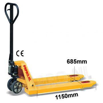 Palletwagen 1150mm L/685mm breed/wielen-poly/dubbel p